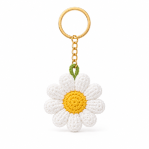Daisy Flower Keychain